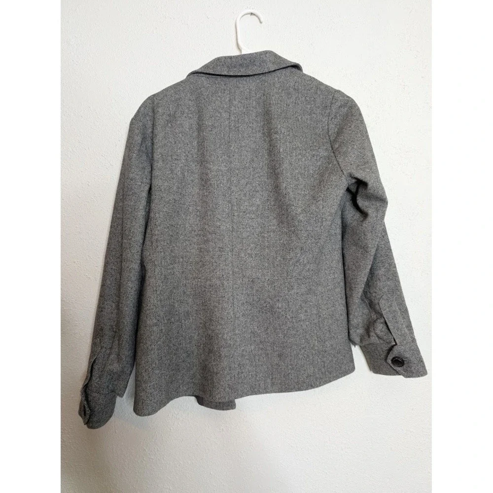 J Crew Blazer Jacket Pockets Gray Womens 61220 Wool Blend Classic Career Work‎